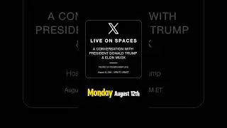 Celebrities usually pop into spaces like this Elon x Trump
