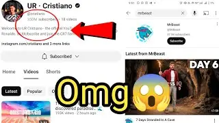 OMG! ur Cristiano ronaldo Beat Mrbeast YouTube channel | ur Cristiano channel | Cristiano Ronaldo