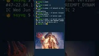 uname command in Linux! Part-1 #linux #ubuntu #shorts #terminal