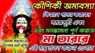 কৌশিকী অমাবস্যার মাহাত্ম্য ! কৌশিকী অমাবস্যা পালনের নিয়ম || kaushiki amavasya 2024 ||Ma Tara Mantra