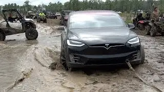 Tesla Model X Stuck in Mud ACP Recovery