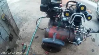 Компрессор с бензиновым двигателем.  compressor WITH PETROL ENGINE FROM walk-behind