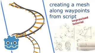 tutorial, creating a mesh for train tracks from script in godot