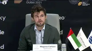 Magnus answers cleverly to a reporter's stupid question