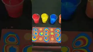 Amazing acrylic pouring technique tutorial for beginners on canvas / fluid art #shorts