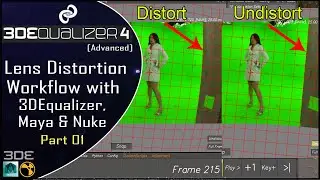 Lens Distortion Workflow with 3DEqualizer,Maya & Nuke Part 01/04 | 3DEqualizer Lens Distortion