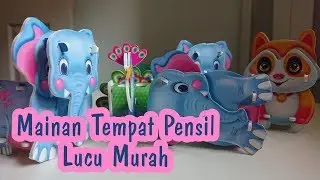 Beli Mainan Lucu dan Murah di pinggir  jalan saat pulang mengaji | CUTE ANIMALS TEMPAT PENSIL