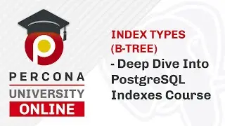 Lesson #6 - Index Types (B-Tree) -  Deep Dive Into PostgreSQL Indexes Course - Percona University