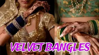 Partywear Velvet Bangles Design💗 Bangles Colour Combination💗 Colourful Metal Bangles💗@FASHIONHAUL93