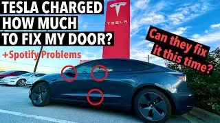 Another Tesla Service Center. How Much to Finally Fix My Door?! +Spotify Problems