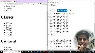 Creating unordered List In HTML