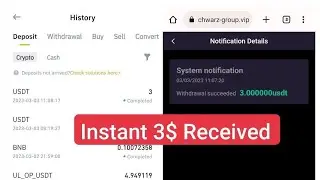 New Instant Investment Site || Instant 3$ USDT Payment Received