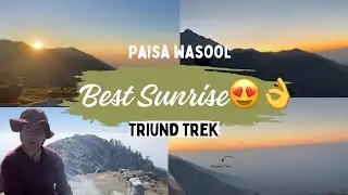 Ky views hai 😍| Best sunrise ever 🤩 | Triund Trek | bagsunath to dharamkot | 2024