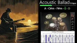 Acoustic Ballad - Guitar Backing Track in A Major