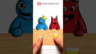 Blue & Banban glass challenge #toonymoonyart #gartenofbanban #rainbowfriends