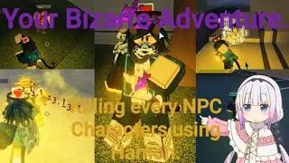 Roblox Your Bizarre Adventure Killing Every NPC Characters with Hamon