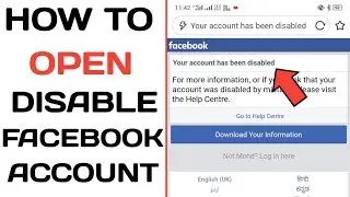 how to open disabled account without id card