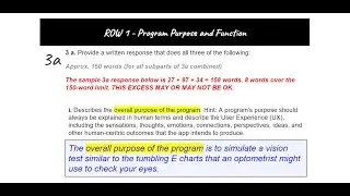 Sample AP Computer Science Principles Create Task Written Responses: Vision Tester App (2021)