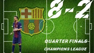 8-2 Barcelona VS Bayern Munich all goals and highlights extended (Champions League Quarter finals)