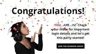 Dancing confetti thank you page template Kajabi