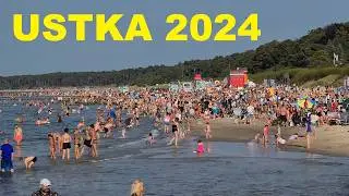 Ustka Plaża Deptaki Atrakcje Bunkry 15.08.2024