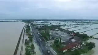 Banjir!!! losari brebes jateng akibat luapan kali cisangarung