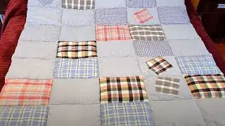 Blanket without quilting from shirts / part 2