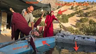 Husband's anger at second wife and attack on her for her bad behavior with sick first wife.....