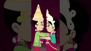 Chand Utheche Ful Futeche | চাঁদ উঠেছে ফুল ফুটেছে | Bangla Cartoon | Bengali Rhyme | #shorts