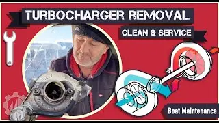 Garrett Turbocharger, Removing and Servicing it on our Volvo Penta TMD22 Marine Diesel Engine