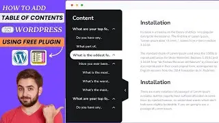 How to Add a Table of Contents in WordPress | Easily Add Table of Contents to WordPress Posts & Page