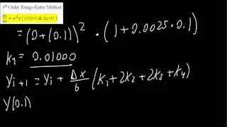 4th Order Runge-Kutta Method—Solve by Hand (example)