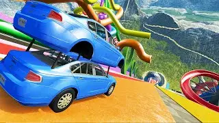 Slant Of Death Car Jumps & Car Falls #2 – BeamNG.Drive