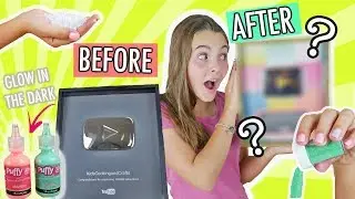 I Decorated My Silver Play Button | Glow In The Dark Paint & Glitter