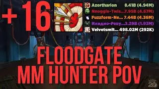 MM Beats BM in Mythic+? | Almost 5M Overall DPS! | Floodgate+16 | Marksmanship Hunter PoV
