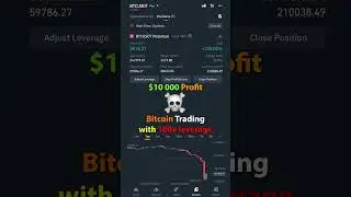 Bitcoin trading with 100x leverage on binance futures #shorts #bitcoin #crypto #trading #bitcoin