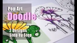 Pop Art - 2 Designs 1 Inspiration - Simple way to design and paint Sunflower Step by Step