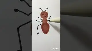 как нарисовать весёлого муравья 