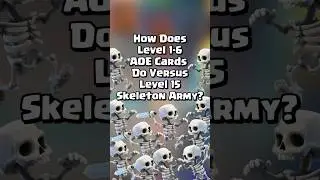 Level 15 Skeleton Army Vs Level 1-6 AOE cards?! 🤔 