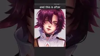 ✨️Easy PROCREATE HACK to YASSIFY your BORING ART✨️ Heizou Genshin 