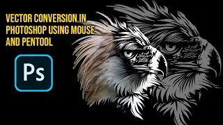 Eagle vector on Photoshop Speed process