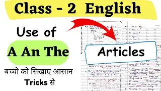 English Grammar for Class 2 | Article Worksheet for Class 2 | Class 2 English Worksheet | Grade 2