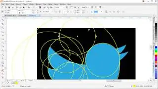 creating twitter logo with the help of circles