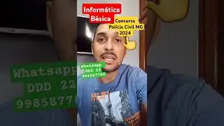 Informática Básica | Concurso PC MG 2024 | Concurso Polícia Civil MG 2024 | Perito Criminal #fgv