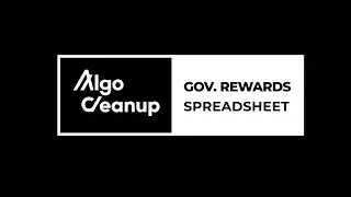 Algorand Governance Calculator-  Free Spreadsheet | Algo Cleanup