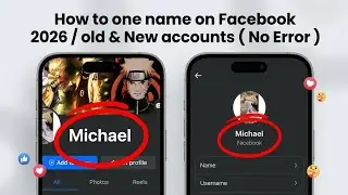 How to ONE name on Facebook 2026 ( No Error )