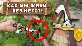 A WONDERFUL TOOL! A tapener – a stapler for tying up plants.