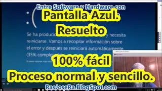La terrorifica Pantalla azul otra vez en Windows10 resuelto bien fácil rapido presionando un botón.