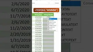 Month Name From Date in Excel | Excel Tips and tricks | #shorts