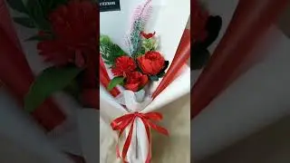BUKET BUNGA WARNA MERAH SUPER CANTIK HARGA 30 RIBUAN